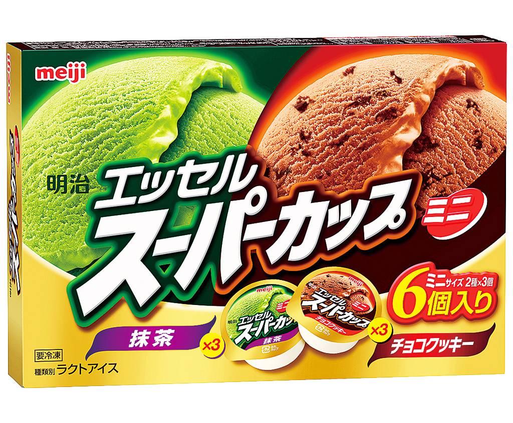 明治　エッセル　スーパーカップミニ　抹茶・チョコクッキー/80ml×2種×各3個入