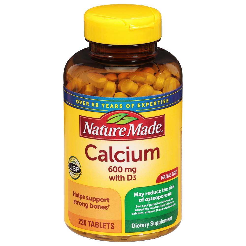 Nature Made Value Size Calcium Tablets 600 mg With Vitamin D3 (14.88 oz)