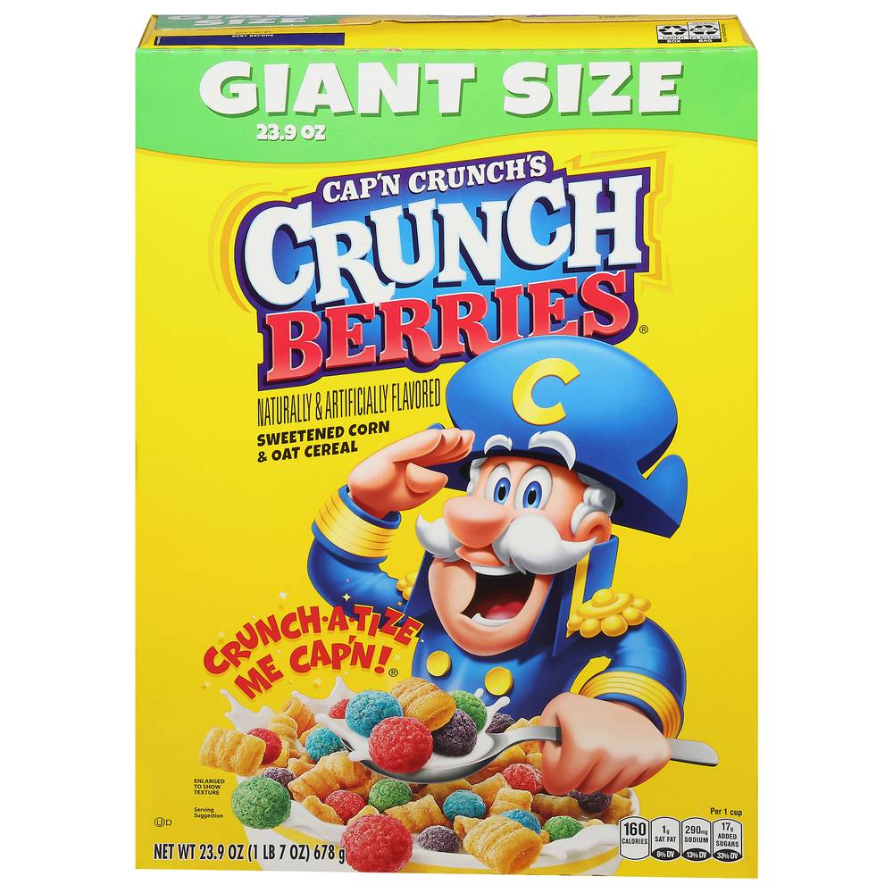 Cap'n Crunch Giant Size Crunch Berries Corn & Oat Cereal (1.49 lbs)