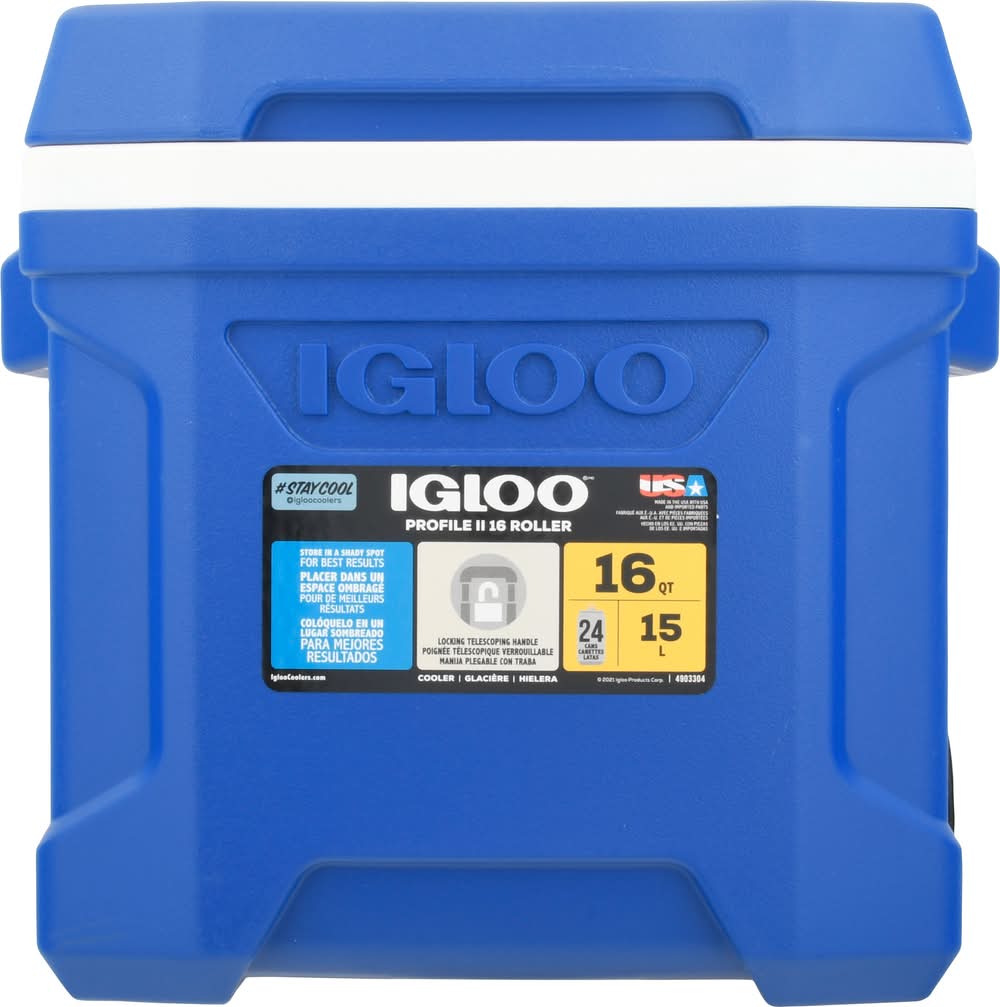 Igloo 16 Quart Blue Profile Ii Roller Cooler