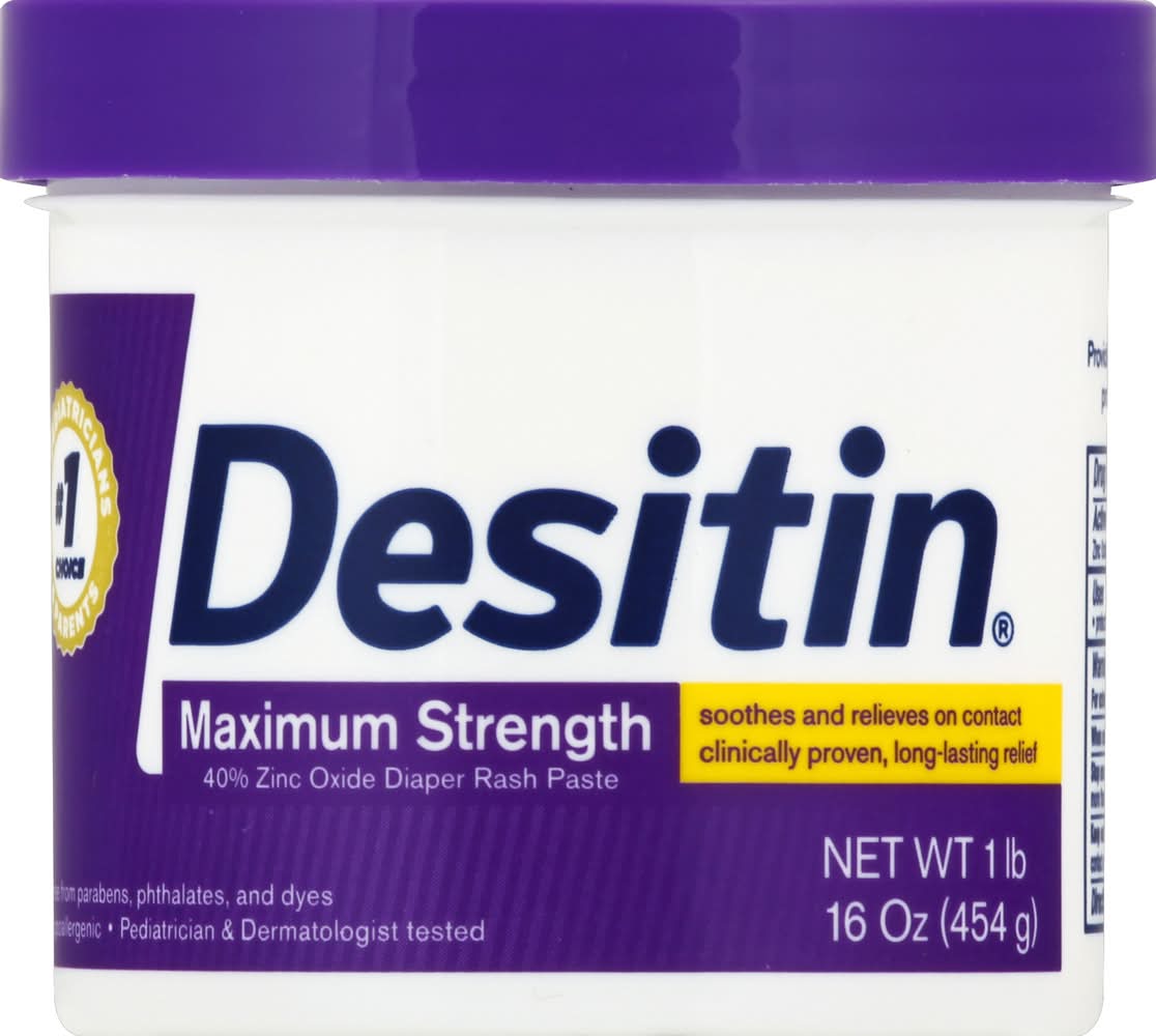 Desitin Maximum Strength Zinc Oxide Diaper Rash Cream (16 oz)