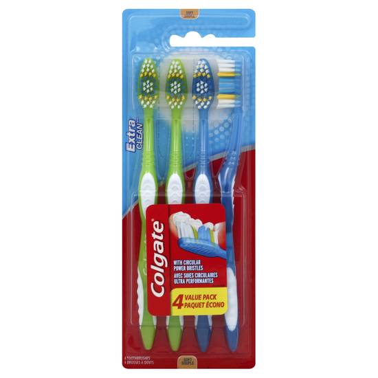 Colgate Extra Clean Full Head Toothbrush (4 count)