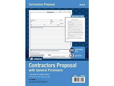 Adams Contractor Proposal Unit Sets