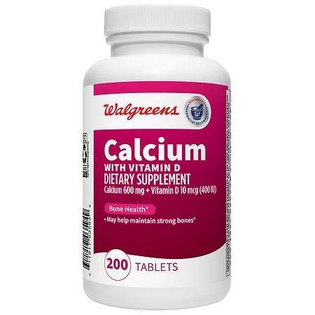 Walgreens Calcium with Vitamin D Tablets - 200.0 ea