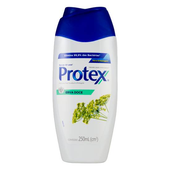 Protex sabonete líquido antibacteriano de erva doce (250 ml)