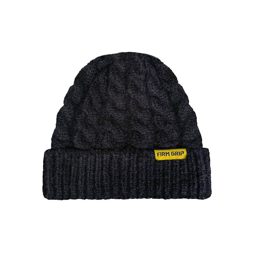 Firm Grip Winter Cable Knit Beanie Hat, Unisex, Black