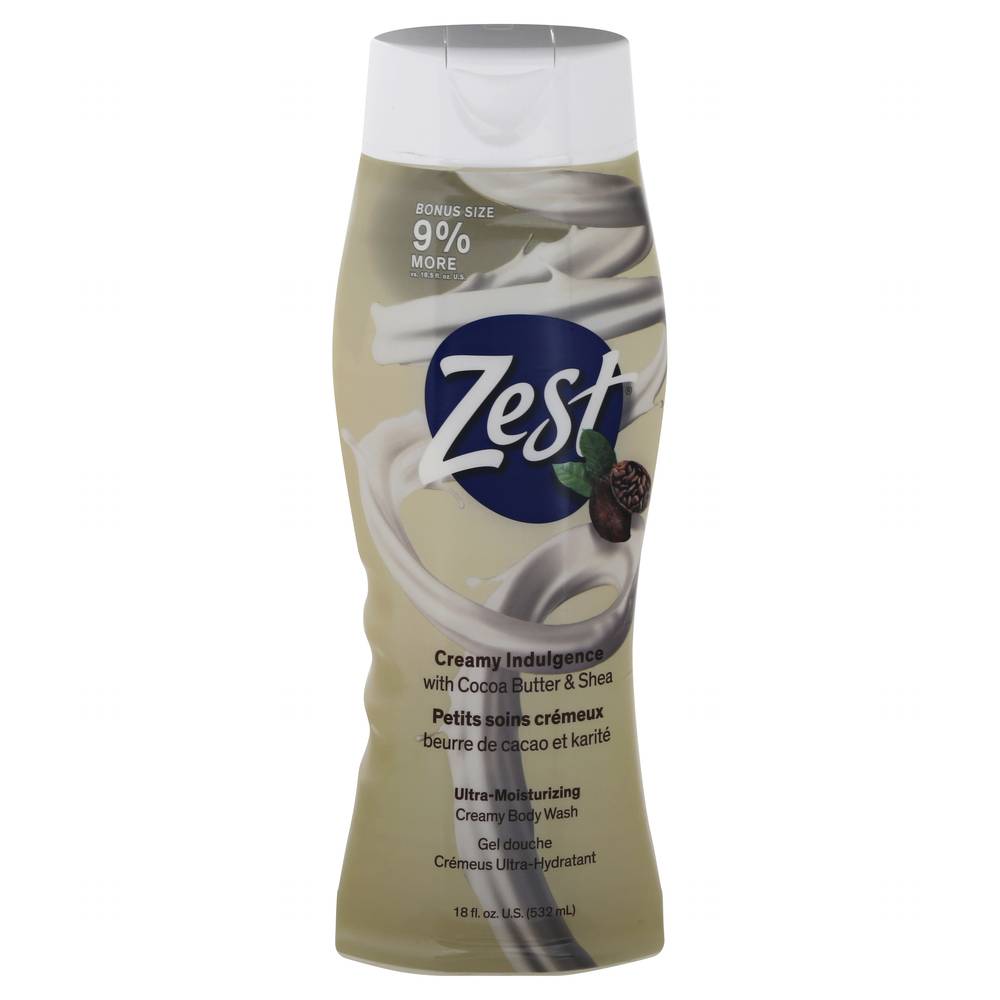 Zest Indulgence Cocoa Butter & Shea Body Wash