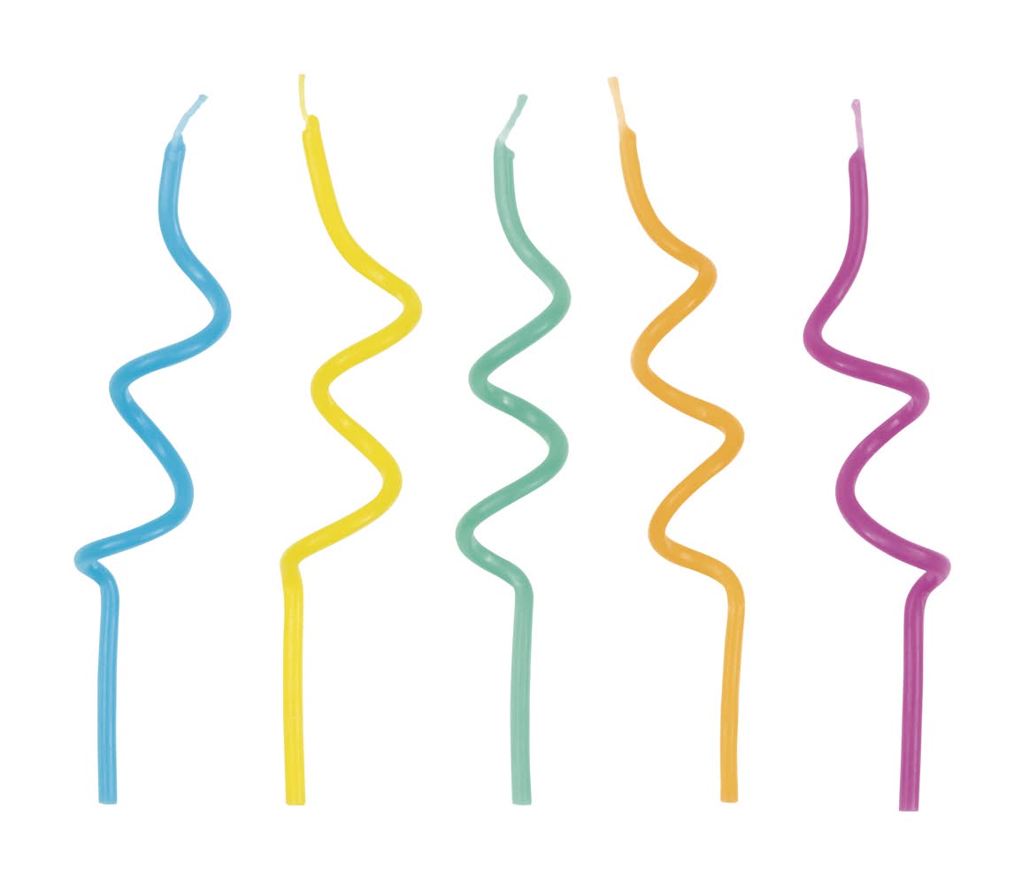 Swirl Birthday Candles 10-Count