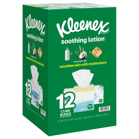 Kleenex Soothing Lotion 3-ply Tissues (12 ct)