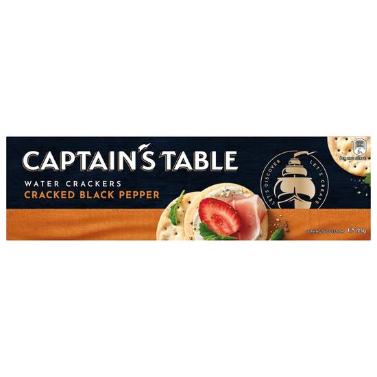 Captain's Table Cracker Cracked Pepper 125g