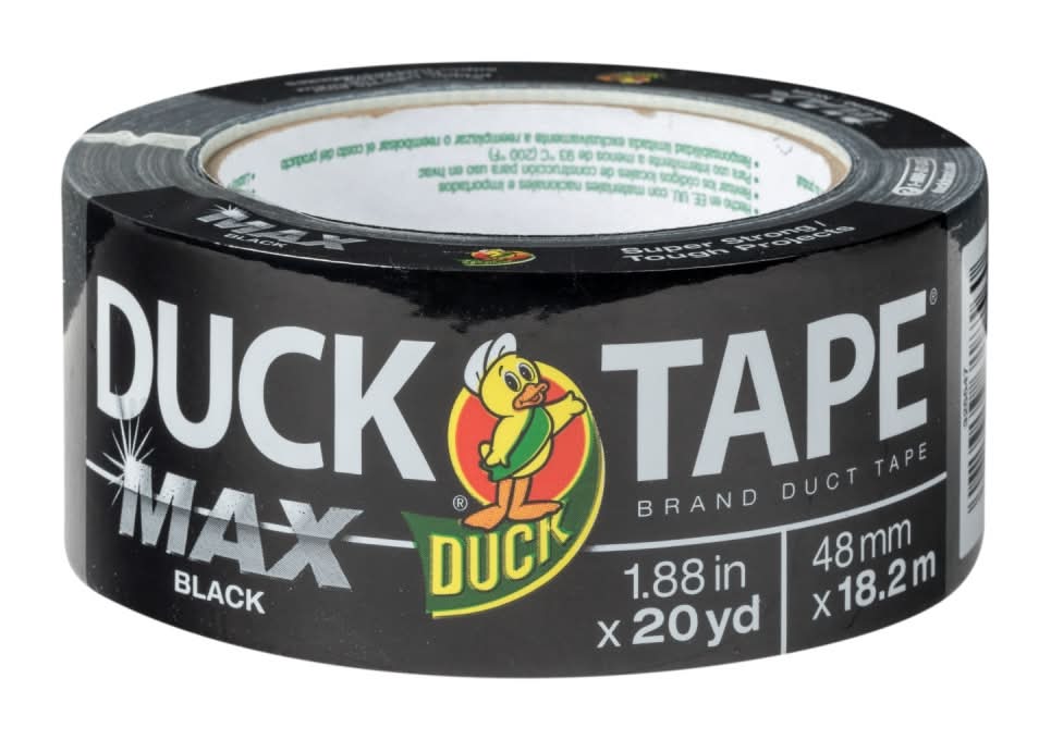 Duck Duct Tape Rolls, Black (6 ct)
