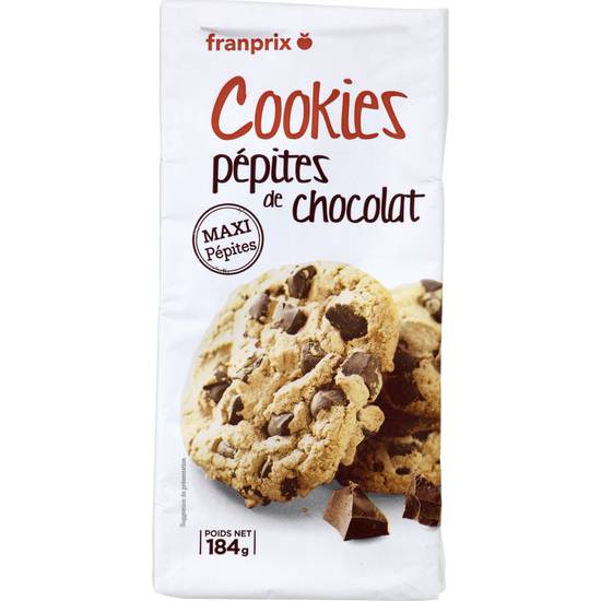 Biscuits Cookies pépites de chocolat Franprix 184g