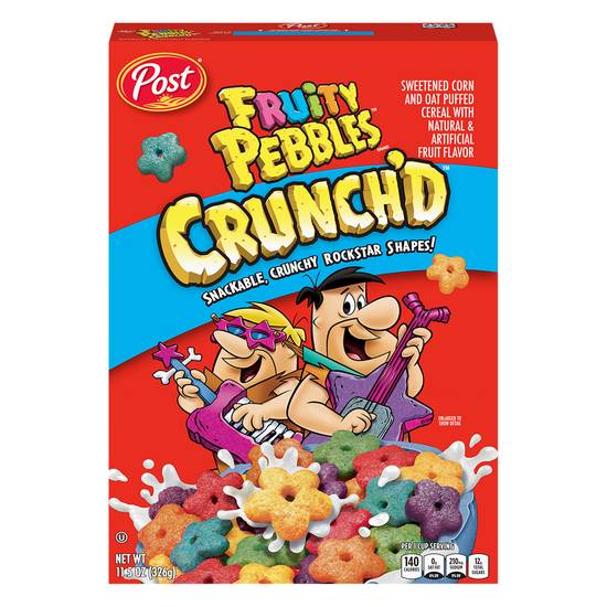 Fruity Pebbles Crunch'd Fruit Flavor Cereal