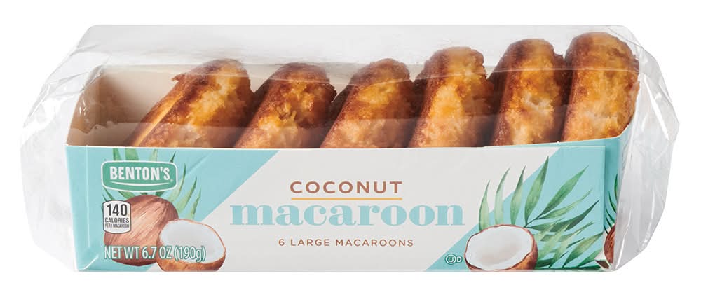 Benton's Plain Coconut Macaroons, Large (6.7 oz, 6 ct)