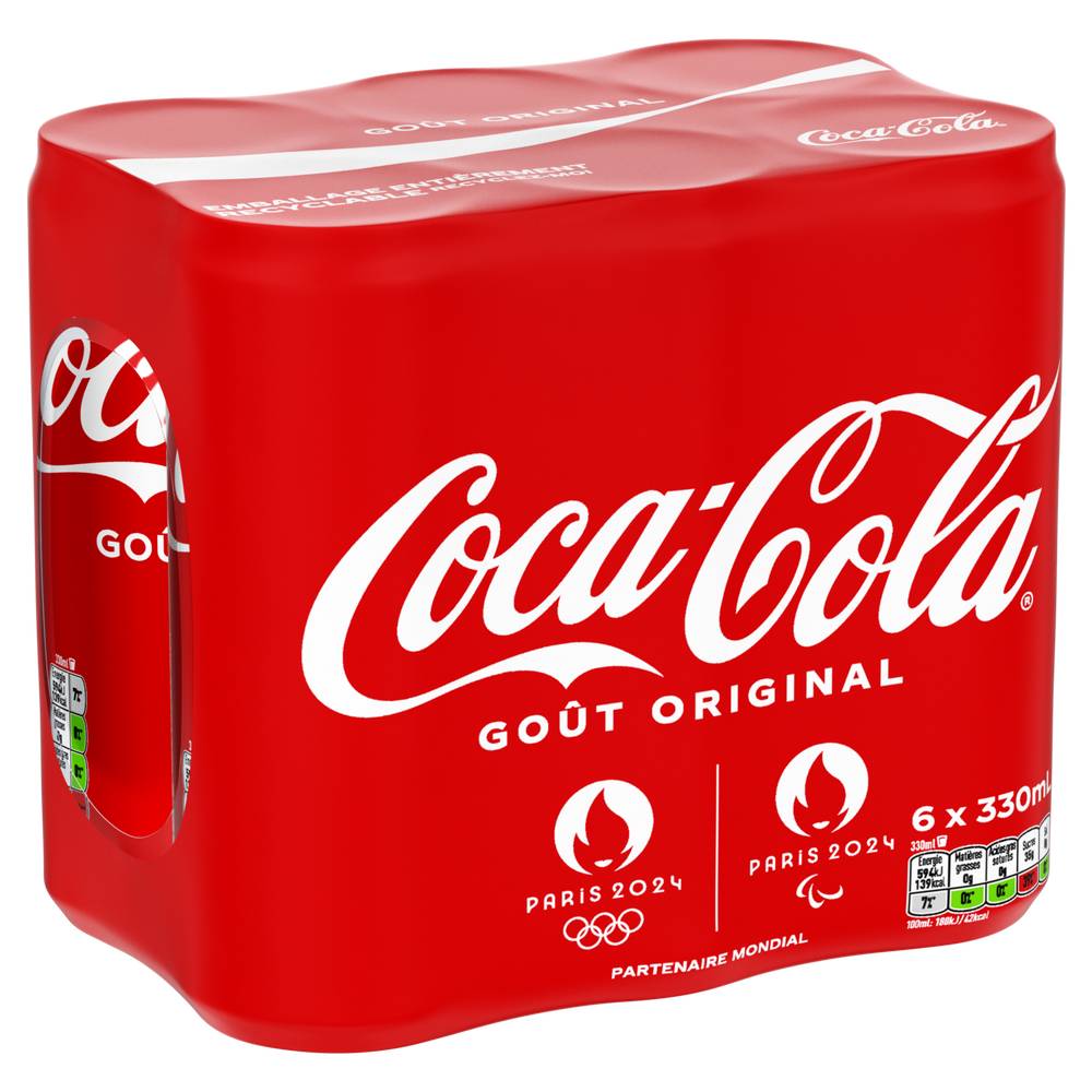 Coca-Cola - Boisson rafraîchissante aux extraits végétaux (6 x 330ml)