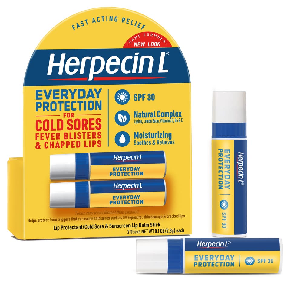 Herpecin-L Spf 30 and Lysine Lip Balm Stick (0.1 oz, 2 ct)