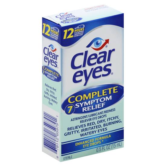 Clear Eyes Reliever Astringent/Lubricant/Redness Eye Drops