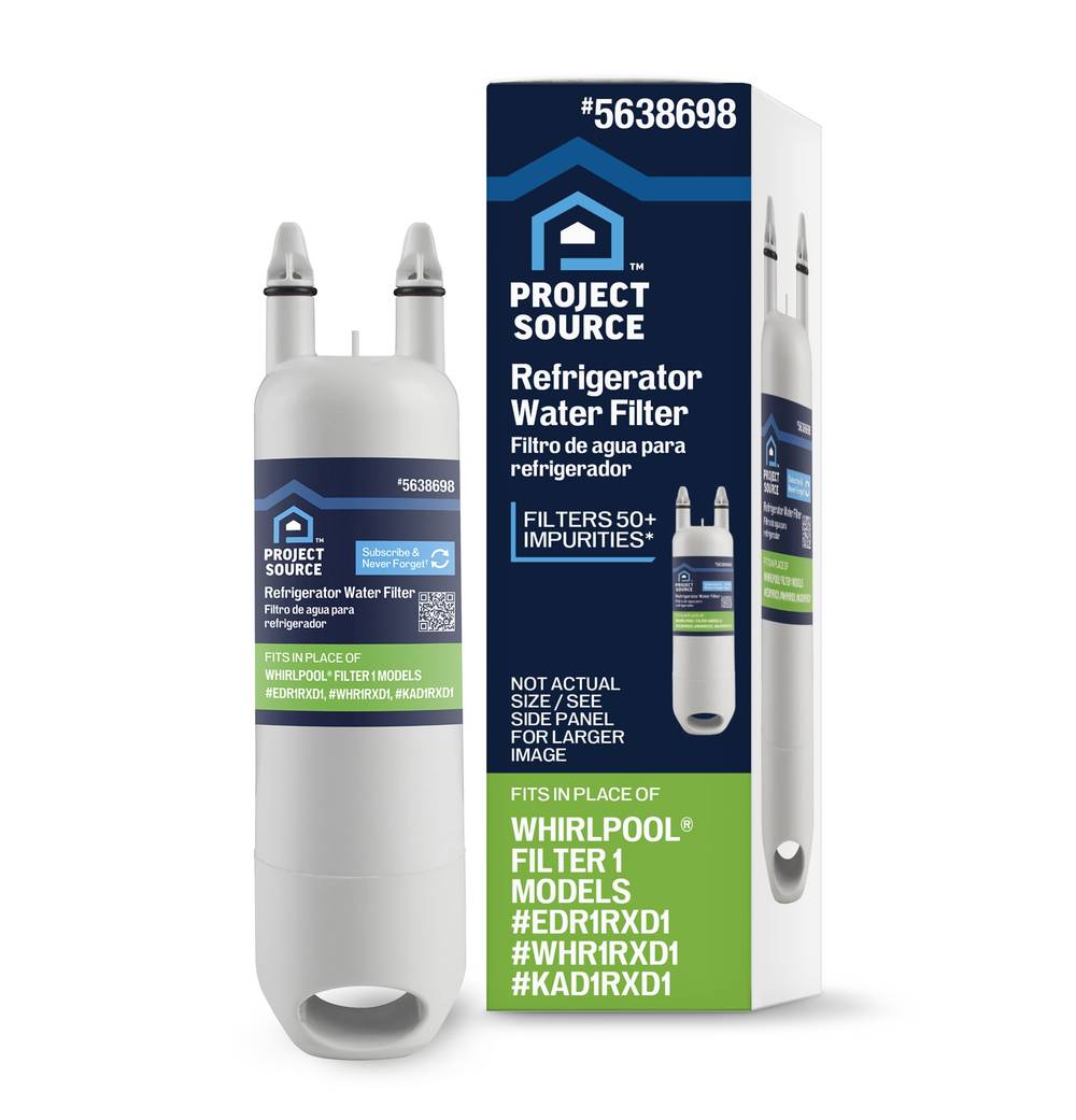 Project Source Push-In Refrigerator Water Filter Fits Whirlpool Filter EDR1RXD1 | PSW1