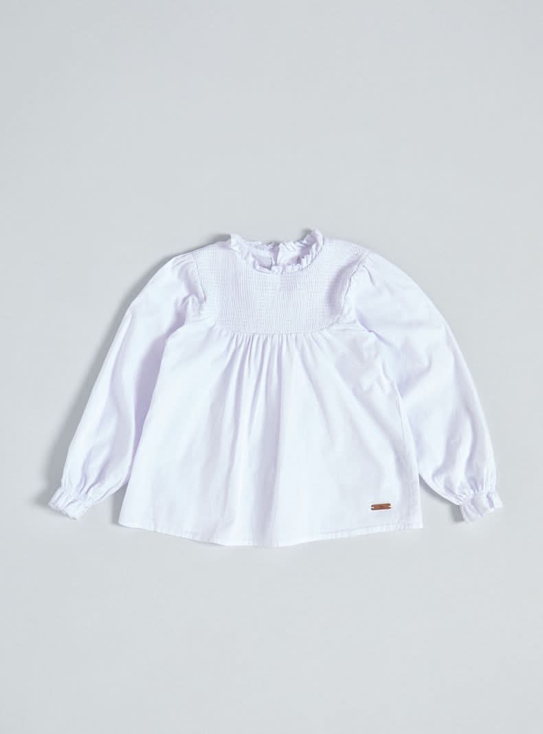 Opaline Blusa con Aplicación Panal Niña blanco 12m