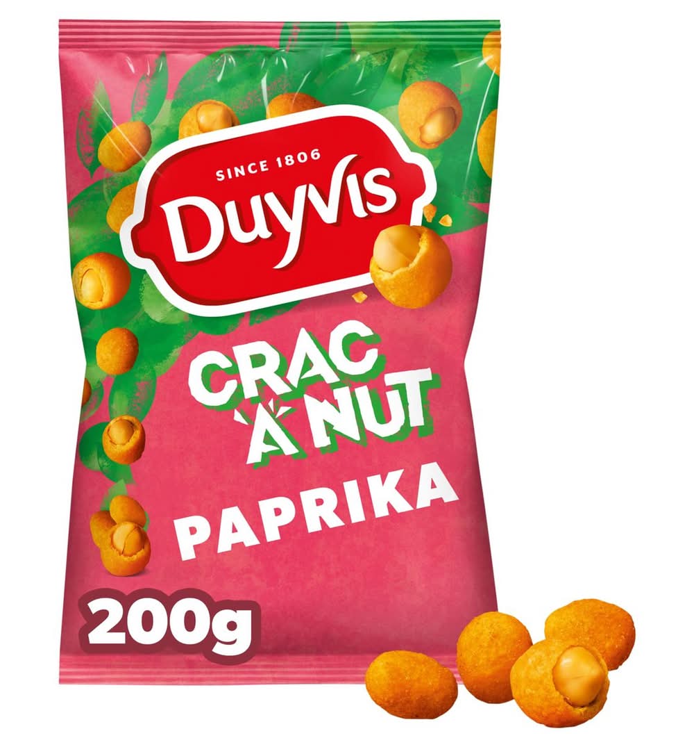 Duyvis Crac A Nut Paprika Nootjes 200 gr