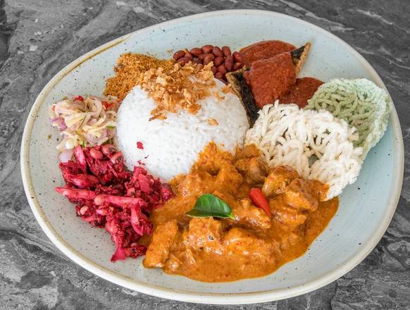 Nasi Bali -  'Mutton' Bites Rendang