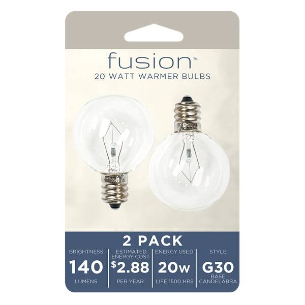 Fusion replacement light bulb for full-size wax warmers, 20 Watt