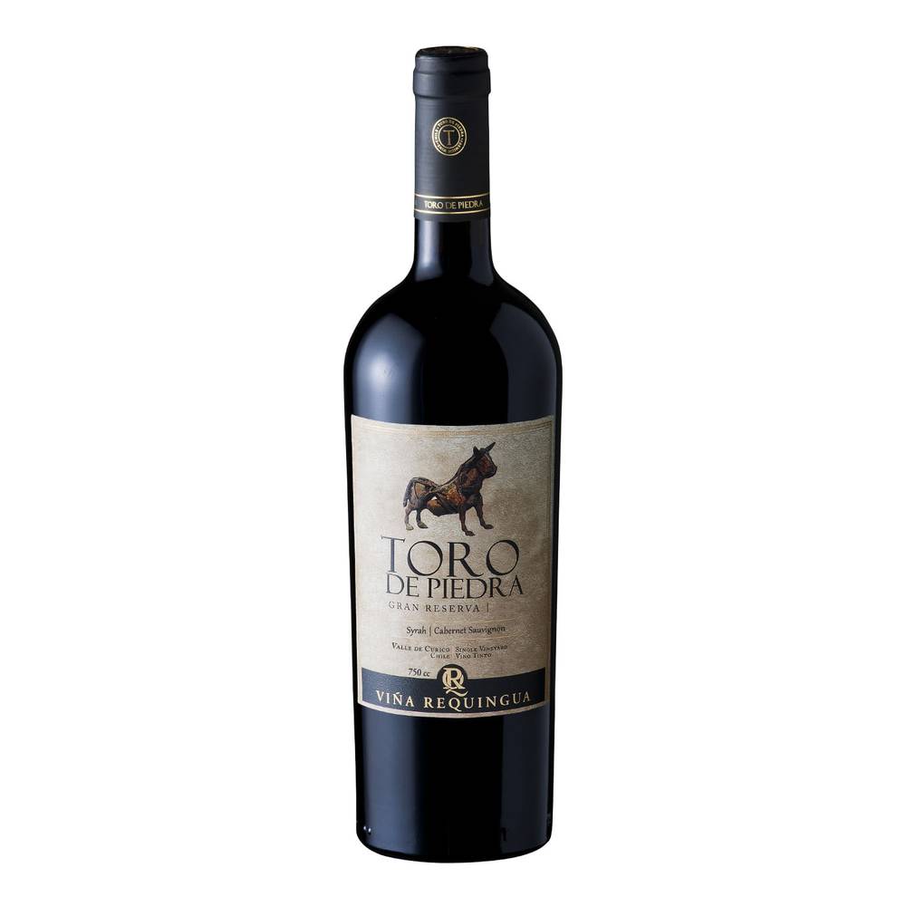 Requingua vino syrah cabernet toro de piedra gran reserva (botella 750 ml)