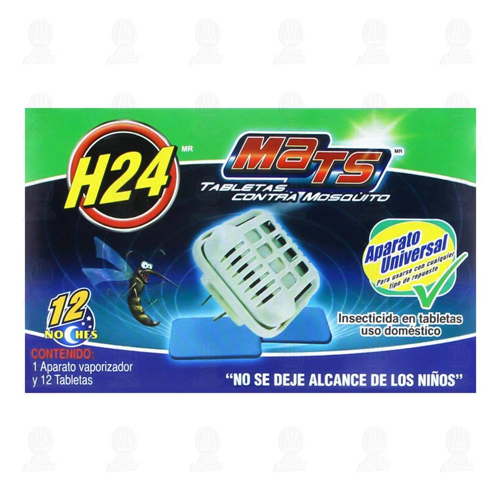 H24 · Insecticida mats tabletas contra mosquitos (13 un)