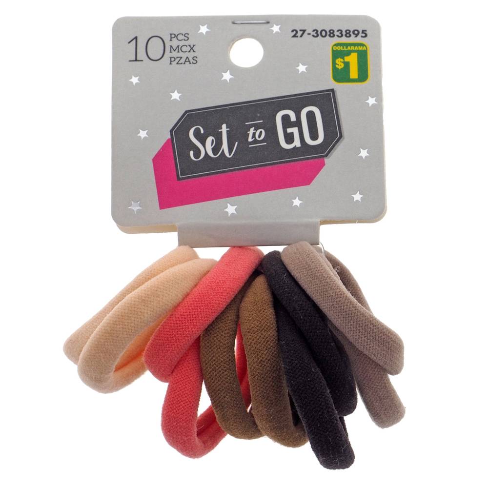 Dollarama Set To Go Girls Hair Elastics (multicolor) (10 ct)