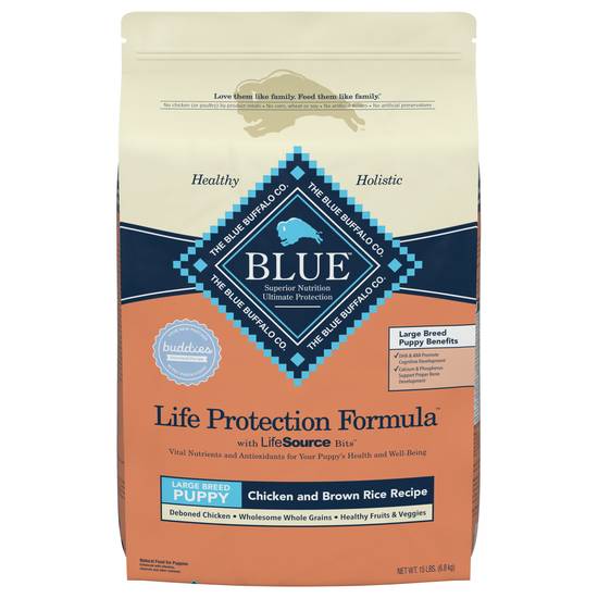 Blue Buffalo Life Protection Formula Chicken & Brown Rice Recipe Large Breed Puppy Food