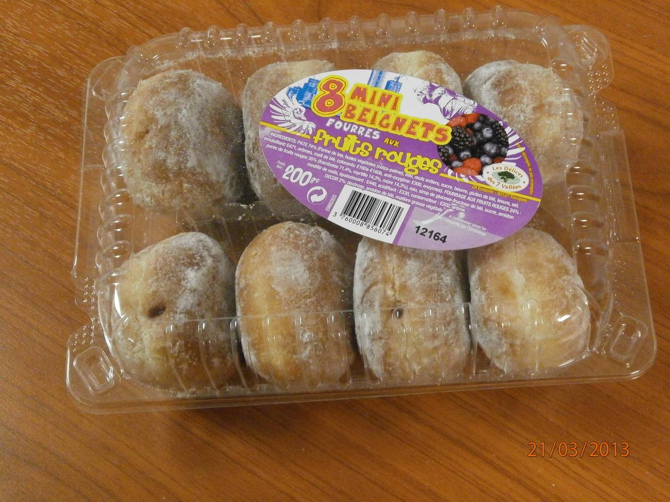 Les Délices des sept Vallées - 8 Mini beignets framboise (200g)