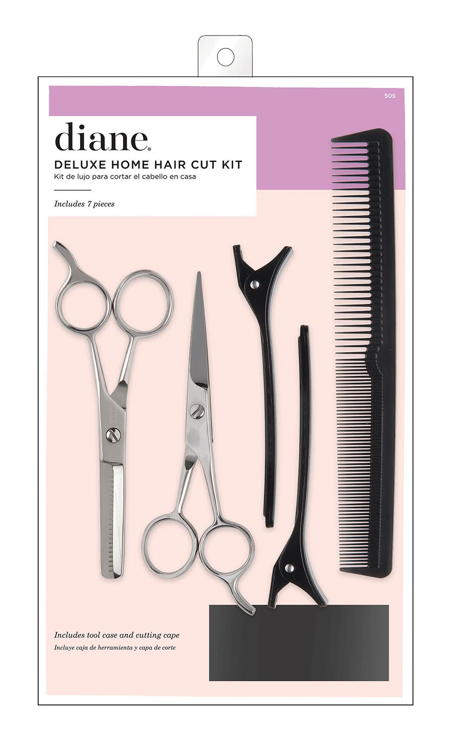 Diane Premium Deluxe Home Hair Cut, Black-White (7 ct)