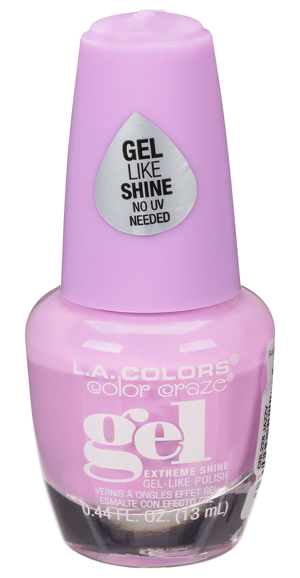 L.A. Colors Color Craze Gel Nail Polish, Jazzy (neon light purple)