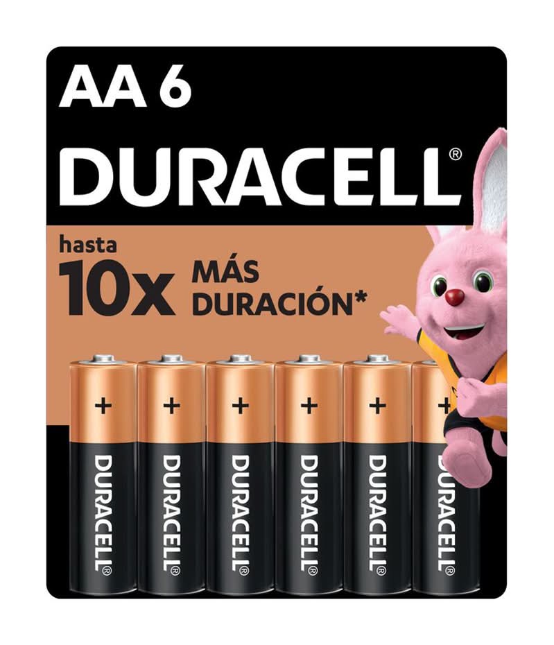Duracell · Pilas alcalinas, AA (6 un)