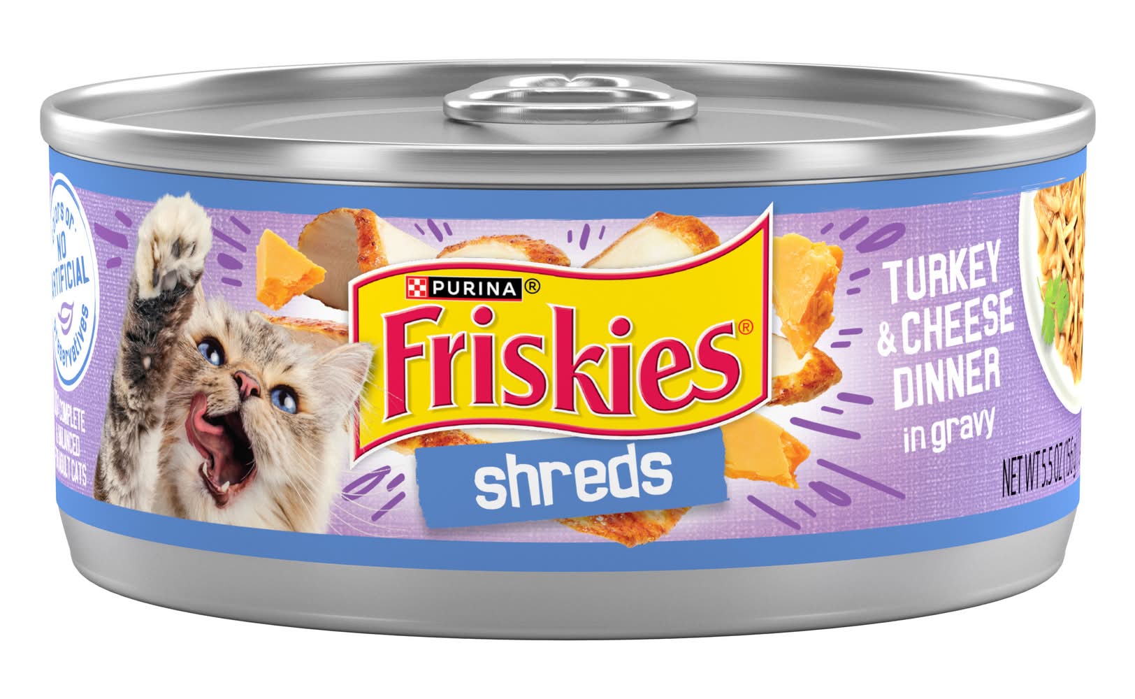 Purina Shreds Turkey & Cheese Dinner in Gravy Wet Cat Food (5.5 oz)