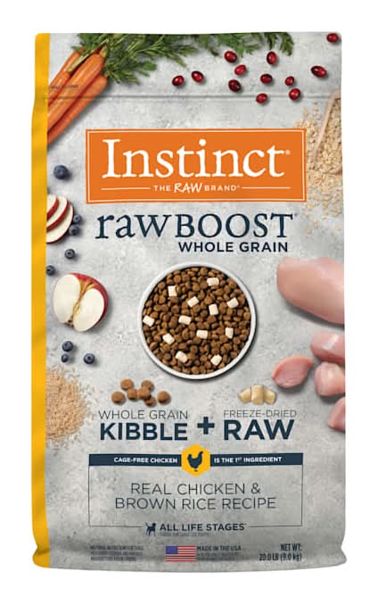 Instinct Raw Boost Whole Grain Real Chicken & Brown Rice Recipe Natural Dry Dog Food, 20 lbs.
