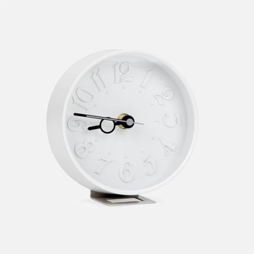Table Clock White by Attitude Import