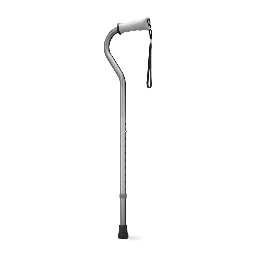 CVS Health Gel Grip Offset Cane, Grey