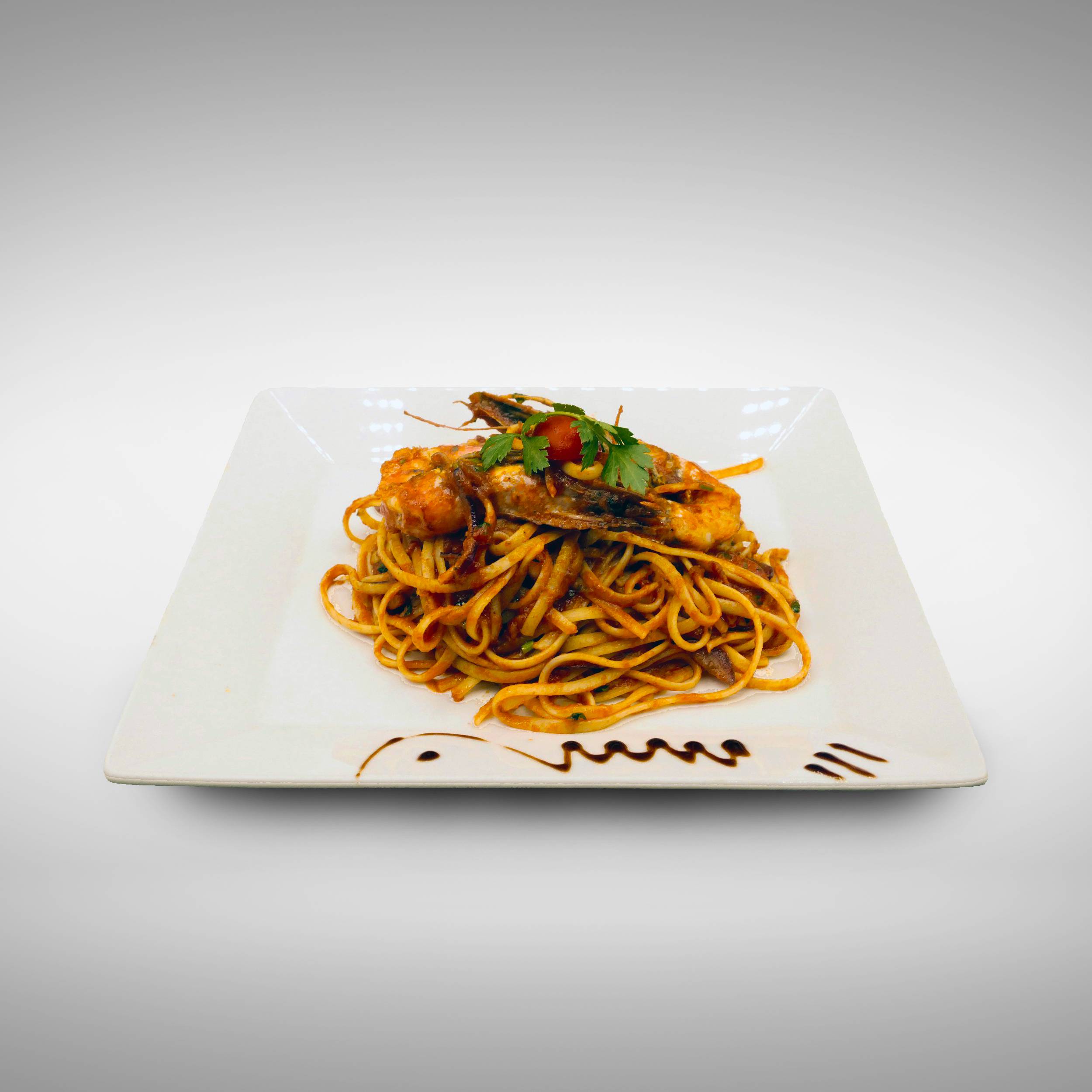 Linguini scampi gambas