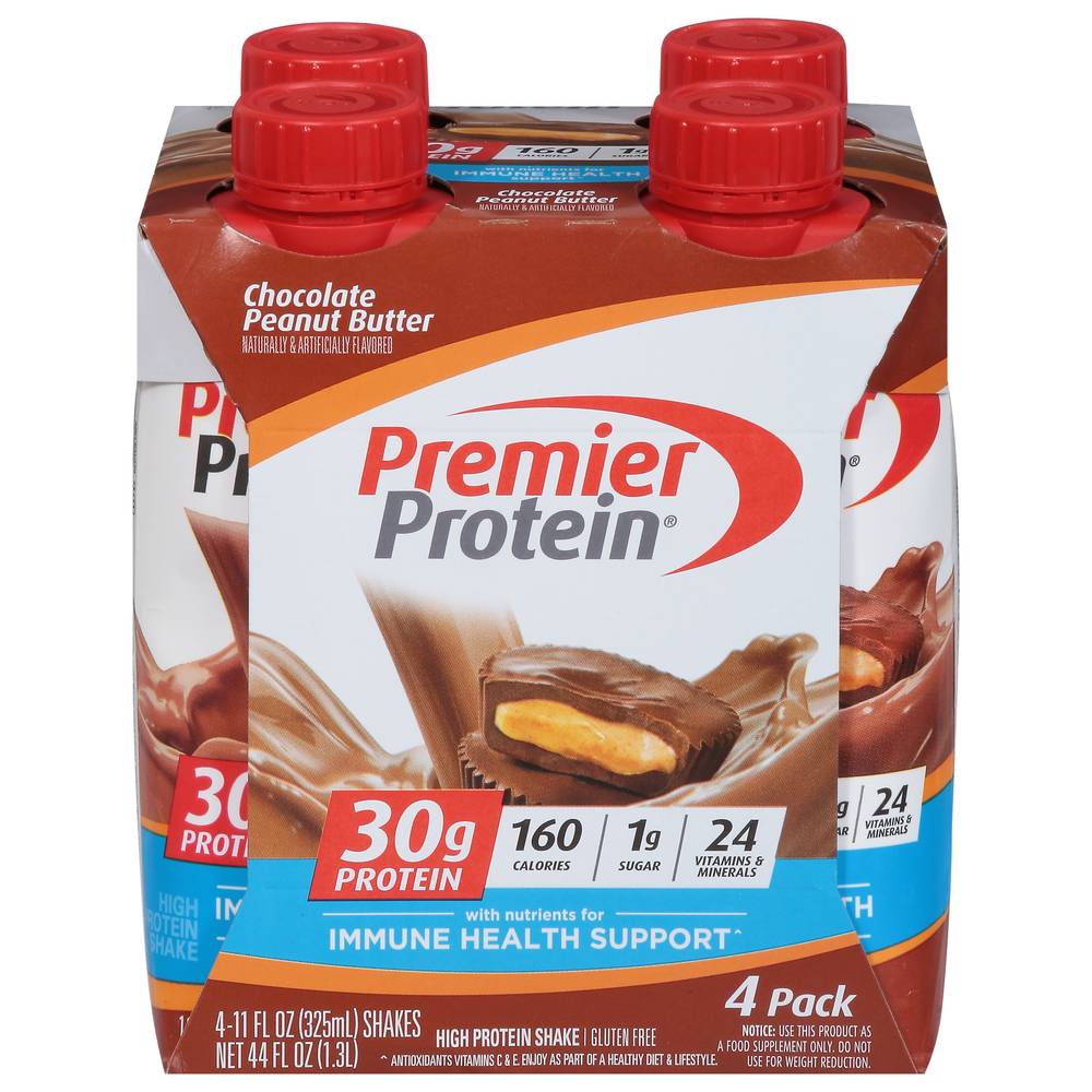 Premier Chocolate Peanut Butter Protein Shake (4 x 11 fl oz)