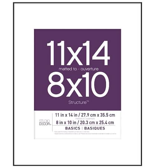 Studio Décor Frame With Mat, Black