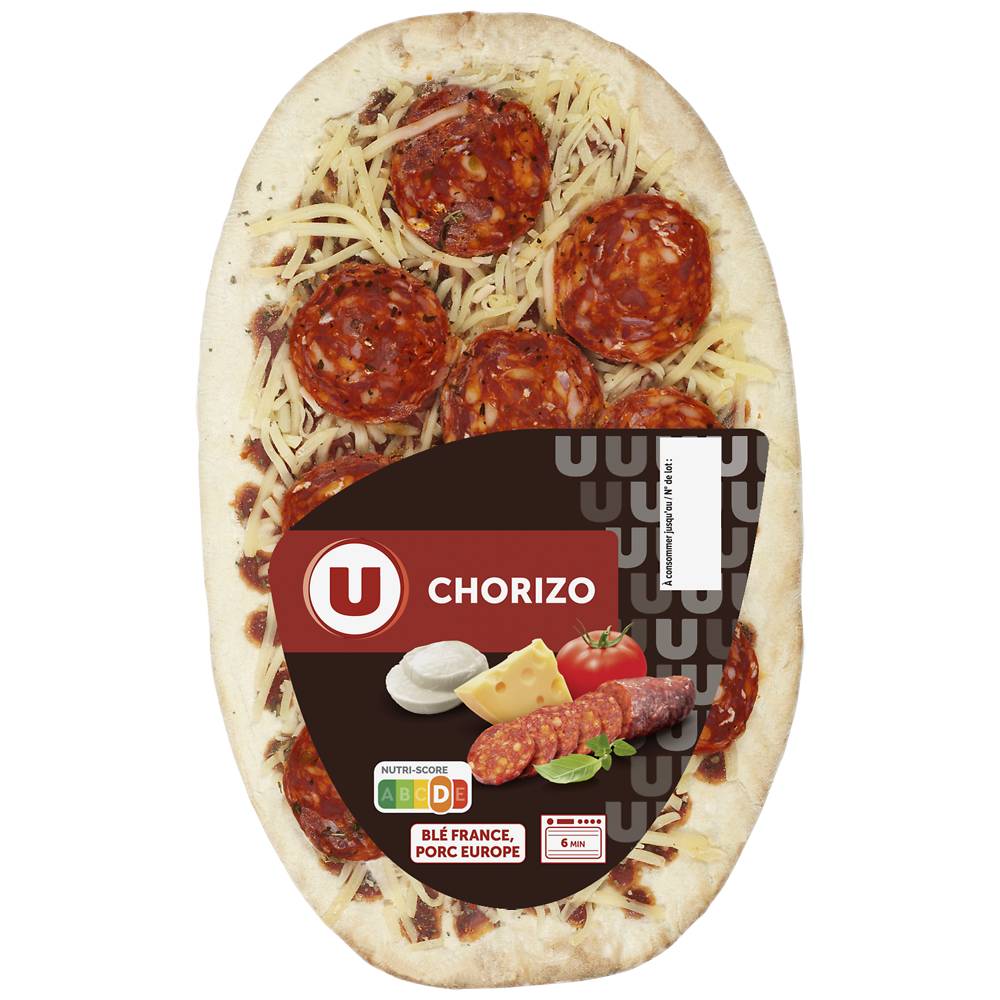 Les Produits U - Pizza chorizo