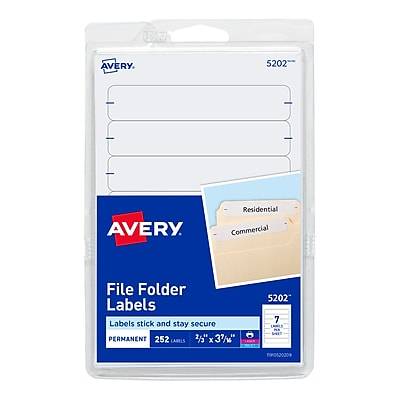 Avery File Folder Labels 5202