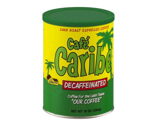 Cafe Caribe · Decaffeinated Dark Roast Espresso Coffee (10 oz)