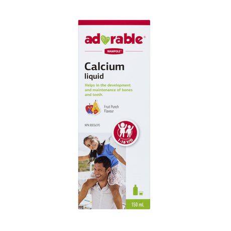 Adorable Calcium Liquid, Fruit Punch (150 ml)