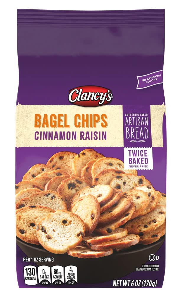 Clancy's Bagel Chips - Cinnamon Raisin