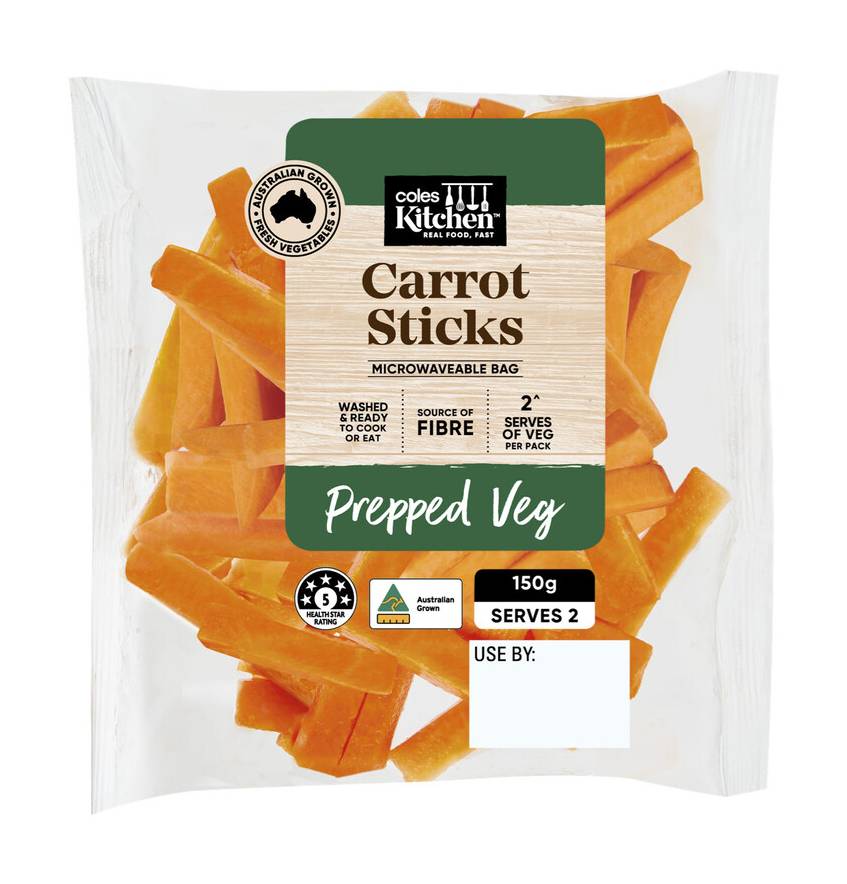 Coles Kitchen Carrot Sticks 150g