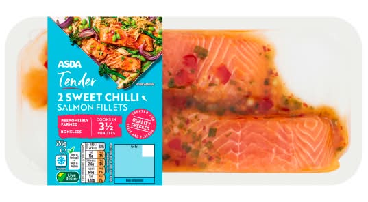 ASDA Sweet Chilli Salmon Fillets (2 pack)