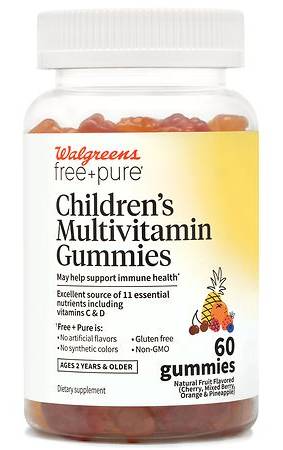 Walgreens Free & Pure Children's Multivitamin Gummies Age 2+ & Older (60 ct)