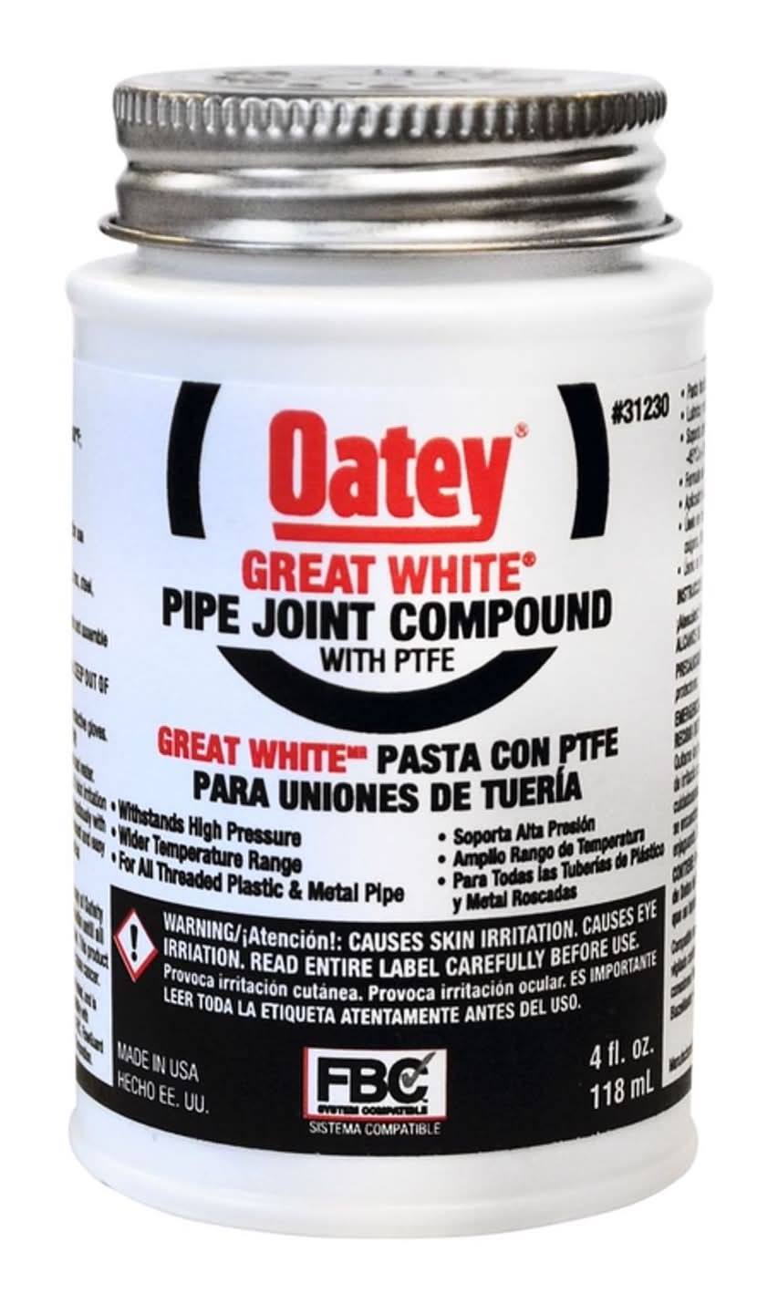 Oatey Great White White Pipe Joint Compound 4 Oz